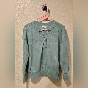 Maurices Sage Green Henley Sweatshirt